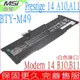 MSI BTY-M49 電池(原裝)微星 Prestige 14 A10M A10RA A10RB A10RD A10SC MS-14C2 Prestige 14 A11MT MS-14C4 A11SCS-067FR A11SCX-060ES