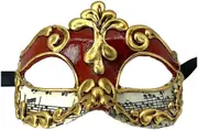 Colombina Musica Sinfonia Red Venetian Italian Made Masquerade Womens Mask
