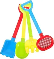 4Pcs Wear Resistant Sand Digging Shovel Beach for Reusable Cartoon Design for Boys for Sandbox Fun