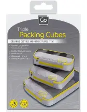 [Go Travel] Packaging Cubes Mixed Sized 3 Pack 286.101 in Yellow