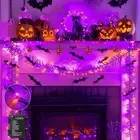 Halloween Battery Operated String Lights Outdoor, 5 FT 60 LED Battery Powered Cl