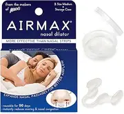 AIRMAX Nasal Dilator for Better Sleep - Natural, Comfortable, Anti Snoring Device, Snoring Solution for Maximum Airflow & Easier Breathing (Medium - Clear)