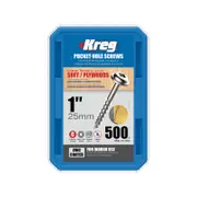 Kreg 25mm Zinc Coarse Thread MaxiLoc Head Pocket-Hole Screws - 500 Pack