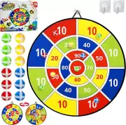 74Cm Large Dart Board for Kids, Kids Double-Sided Dart Board with 12 Sticky B...