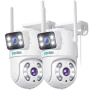 2WS318【Dual Lens Linkage】【Plug-in Cable】 6MP Pan/Tilt Security Camera 2SFWS318