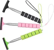 ASAKKURA Windscreen Cleaner Car Rearview Mirror Squeegee Telescopic Window Wiper Portable Mirror