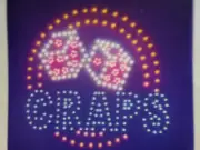 CRAPS Neon LED Sign, Business Sign, Store Sign,smoke Shop Sign,Window Sign