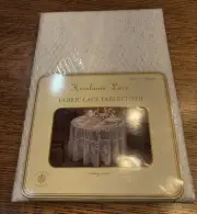 Heirloom Lace TABLECLOTH 70" Round Sultans Linen Lace Fabric NEW UNOPENED