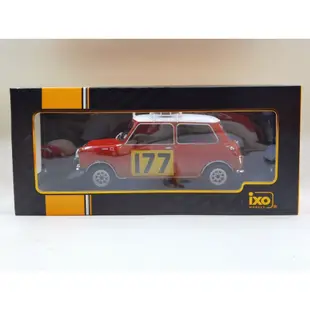 [孤品]IXO合金 1:18 迷你MINI BMC MORRIS Cooper 177 蒙特卡洛賽車模型[孤品]