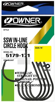 Owner 5179-151 SSW In Line Circle Fishing Hook #5/0
