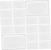 MUELODSIC 20pcs Transparent PVC Page Magnifiers for Cards and Books Convenient Reading Magnification Device and Easy to Clean for Seniors and Detail Viewing