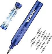 WORKPRO 24-in-1 Precision Screwdriver Sets, Pen Style Manual Screwdriver, 24 pcs Tough S2 Steel Small Screwdriver Bits, Ideal for Eyeglass, Watch, Laptop, Phone, Jewelry and Electronic, Blue