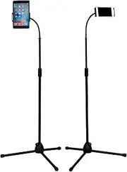 Retractable Adjustable Cell Phone Tripod Stand Holder, Smartphone Holder Mount,360 Degree Rotatable Telescopic Tripod (Flat Chuck)