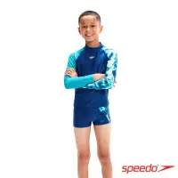 在飛比找momo購物網優惠-【SPEEDO】兒童 長袖防曬衣(藍/浪花)