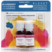 LorAnn Candy & Baking Flavoring .125oz 2/Pkg-Blueberry - 6 Pack