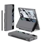 For Galaxy Z Fold6 Luxury Business S-Pen Slot Shockproof Case w/Screen Protector