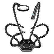 Third Hand Tools with 3X Magnifier Light 6 Flexible Arms Large Vise Base Holder