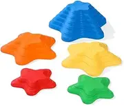 5Pack Balance Stepping Stones, Indoor and Outdoor Balance Blocks, Obstacle Course Toy Improves Coordination & Strength, Gifts for Boys Girls/7583 (Color : Style 1)