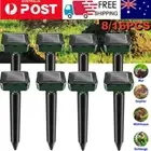 8/16Pcs Solar Ultrasonic Garden Deterrent Repeller Animal Mole Rat Snakes Scarer