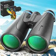 12x50 HD Binoculars for Adults High Powered, Binoculars for Bird Watching with Upgraded Binoculars Phone Adapter, Large View Binoculars for Adults,Lightweight Binoculars for Long Distance