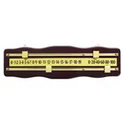 Pool Billiard Table Snooker Scoreboard Mahogany and Brass