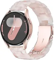 Resin Bands Compatible with Samsung Galaxy Watch 7 FE 6 5 40mm 44mm/Pro 45mm,Galaxy Watch 4 40/44mm,Galaxy Active 2 40/44mm,20mm Band for Galaxy Watch 6 4 Classic 42mm 43mm 46/47mm Watch 3 41mm Women