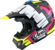 Arai MX-V EVO Battle, motocross helmet , color: Black/White/Neon-Yellow/Red , size: M