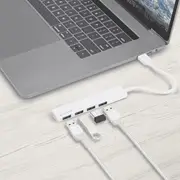Bonelk Long-Life USB-A 4 Port USB Hub (White)