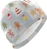 Happy Christmas Pink Pig swim caps for adult Short Hair waterproof swimming caps for women Hair Protection and Drag Reduction gorras para natacion mujer