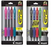 Pilot G2 Retractable Premium Gel Ink Roller Ball Pens, 1.0 mm, Bold Point, As...