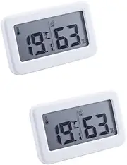 2 Pcs Humidity Meter Digital Alarm Clock Alarm Clocks Thermometers Loud Alarm Clock Radio Alarm Clock Room Temperature Probe Thermometer Clock Alarm Radio Hygrometer