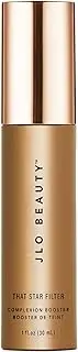 JLO BEAUTY That Star Filter Complexion Booster Highlighter & Bronzing Drops, Warm Bronze, 1 fl oz, For Body & Face, Makeup Primer with Vitamin E, Lightweight Shimmer Sheer Formula, Dewy, Glowy Skin