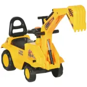 Homcom Two In One Excavator, Digger or Pull Cart , Sit and Scoot, Construction