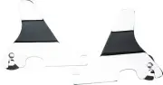 HardDrive Sissybar Detachable Side Plates Chrome 86065