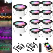 Deck Light RGBW 10 Pack, Φ1.22 Inches RGB/Warm White Light WiFi Control, LE