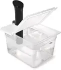 SOUS VIDE CONTAINER with Collapsible Hinged Plastic Lid Bundle 12 Quart EVERIE