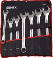 9707 Jumbo Fractional Combination Wrench Set, 7Piece (Includes Roll-Case), SA...