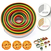 12 Pack Cookie Biscuit Cutter Set Pastry Cutters In Graduated Sizes Cake Molds