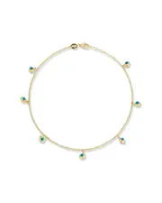 Ember Fine Jewelry 14K Evil Eye Charm Ankle Bracelet