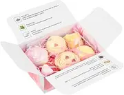 Outanaya Natural Sea Salt Bath 6 Pack Relaxing Balls Cake Shape Spa Set for Women