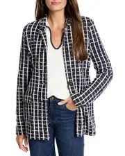 Nic+Zoe Painted Plaid Boyfriend Blazer