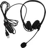 Vaguelly Office Noise Cancelling Headset for Online Courses Wired Headphones with Microphone for Comfortable Over Ear Design for Presentations and Call