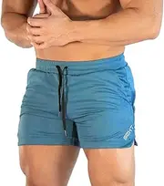 [Generic] Mens Drawstring Mid Waist Shorts Sports Shorts with Pockets Men Running Training Gymout Shorts