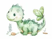 Baby Dinosaur Canvas Print