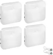 4 Pack Motion Sensor Night Light, Cordless Rechargeable Battery LED Wall Lights