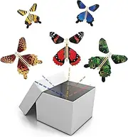 B.FY Magic Flying Butterfly Wind Up Toys Gag Gifts for Kids Colorful Butterfly in Greeting Card Books for Wedding Party (5 Pcs)