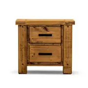 VI Outback Solid Timber 2 Drawer Bedside Table