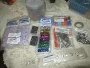 2.3 LB of Assorted Crafts and Jewelry Pendants Sequins Over 35000 Water Beads