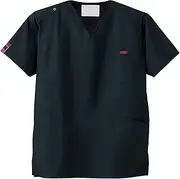 [Pantone] 7000SC Scrub, Medical Lab Coat, Unisex, Color Variation, Sweat Absorbent, Quick Drying, Black, 4L