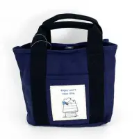 在飛比找momo購物網優惠-【小禮堂】Snoopy 史努比 帆布手提袋 - 寶藍色款(平